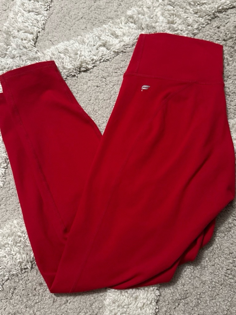 Fabletics Red High-Rise Performance Leggings
